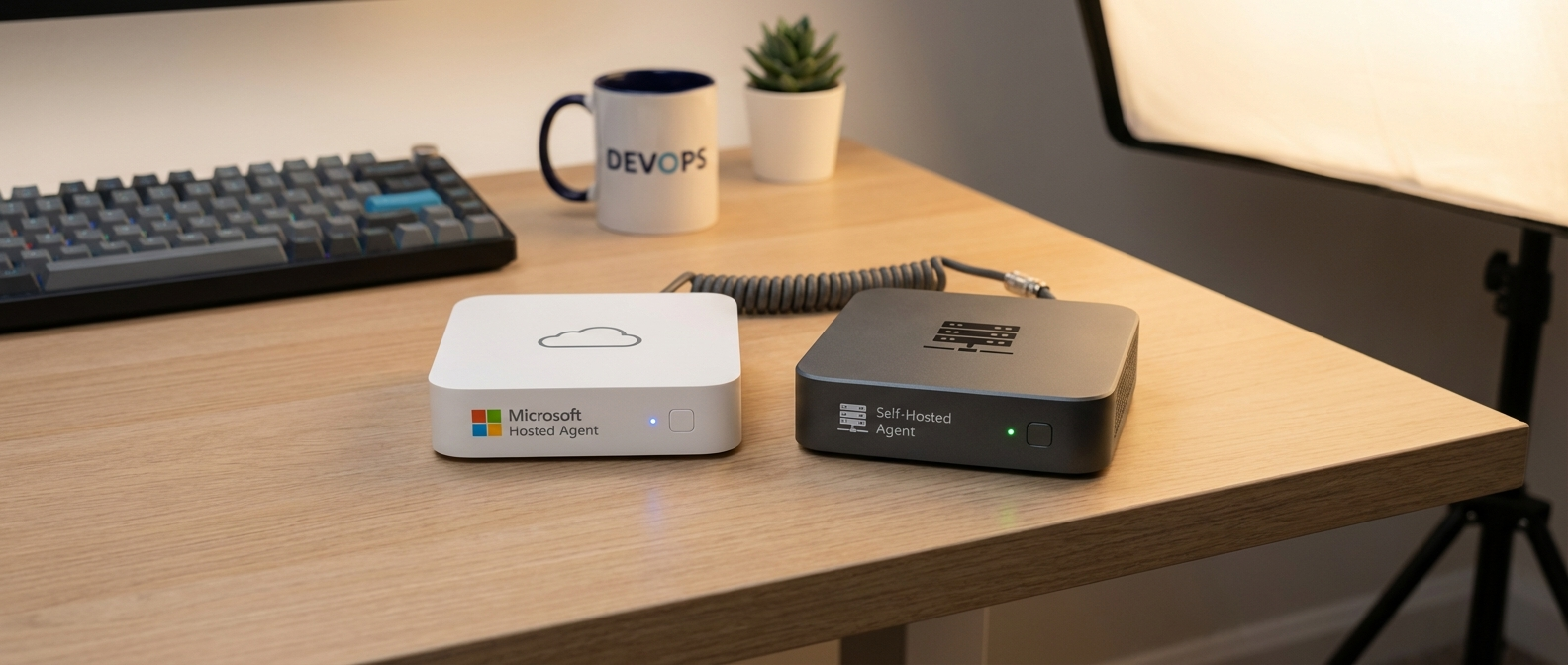 microsoft hosted vs self hosted agent